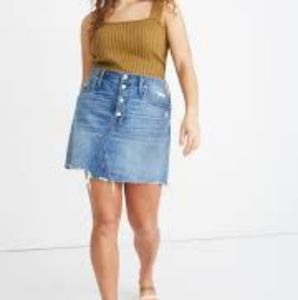 Madewell Rigid Denim A Line Skirt
